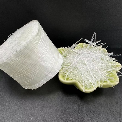 토목 공학 첨가물 PP 매크로 섬유 물결 형태 24-60mm 시멘트 강화 및 반 릭